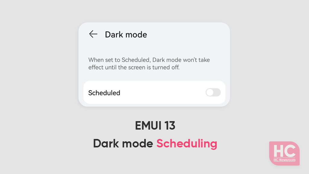 Dark mode scheduling
