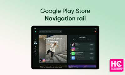 Google Play Store navigation rail